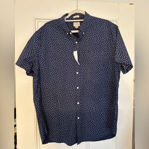 J. Crew Dark Blue Floral Men's Shirt